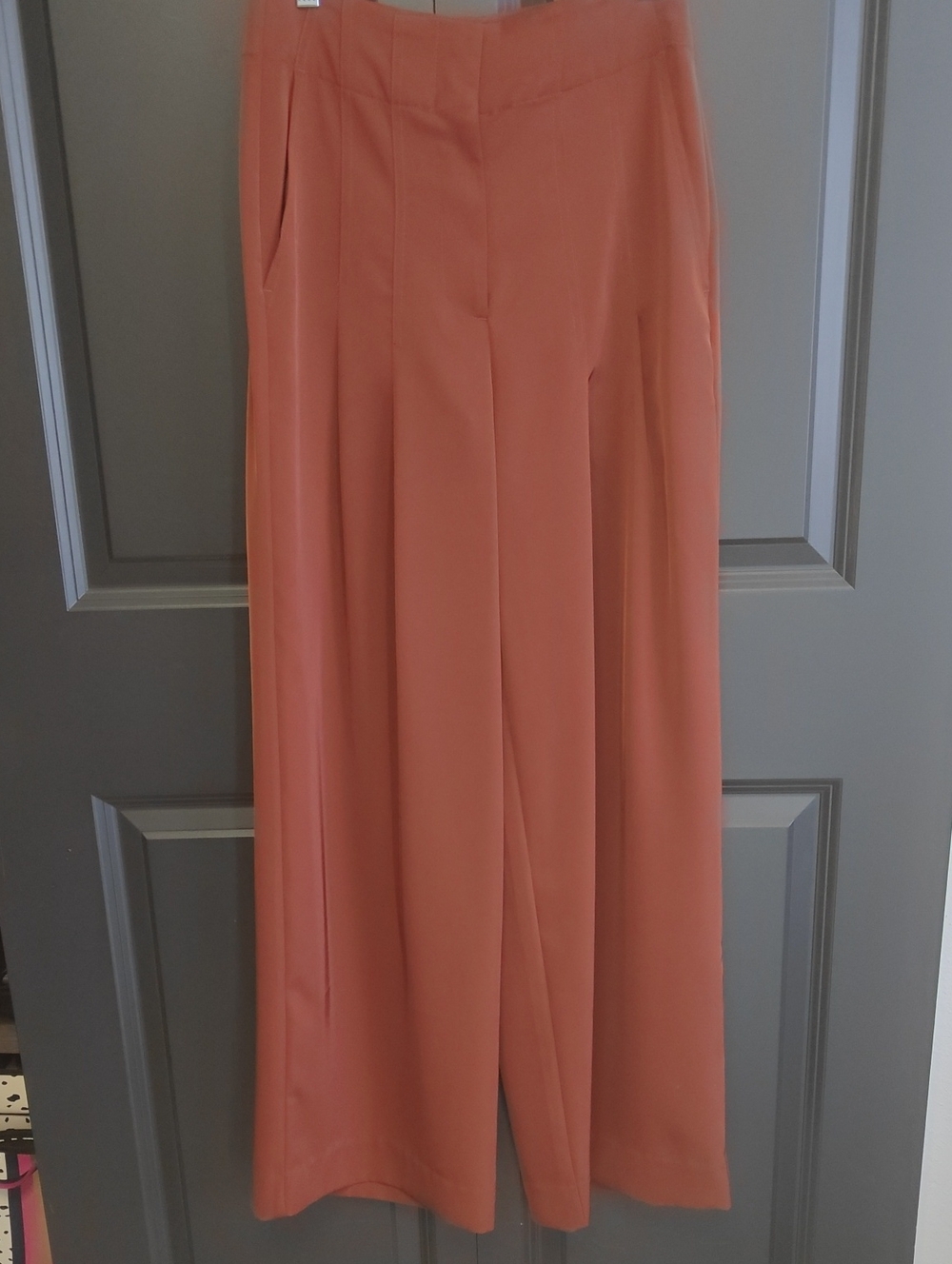 Banana Republic Wide-Leg High-Rise Pants in Burnt Orange